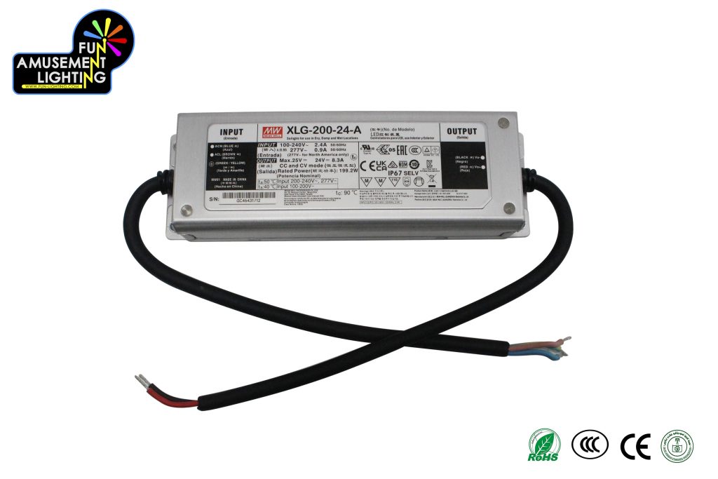 Controlador LED para iluminación de atracciones, fuente de alimentación