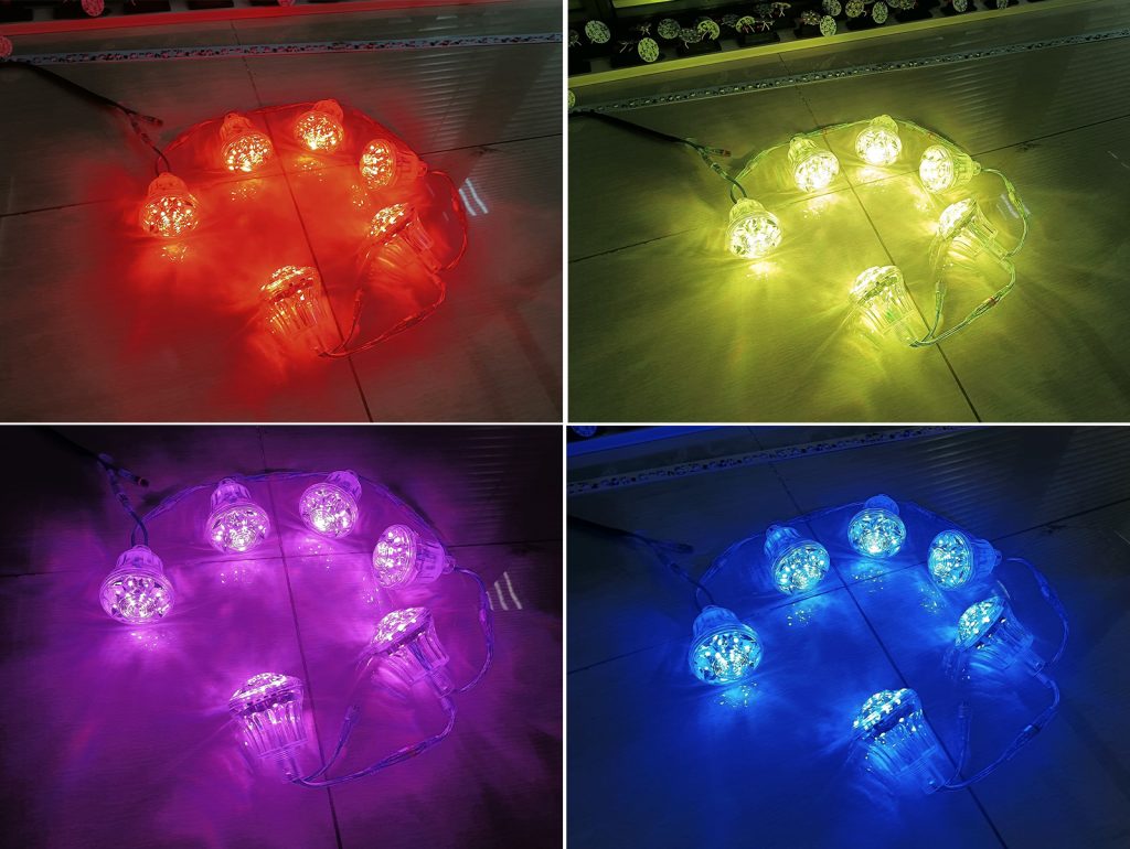 Luces LED RGB tipo cabujón