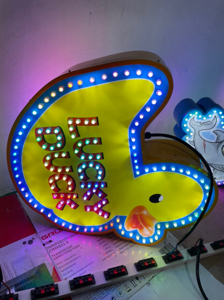 Letrero LED de pato