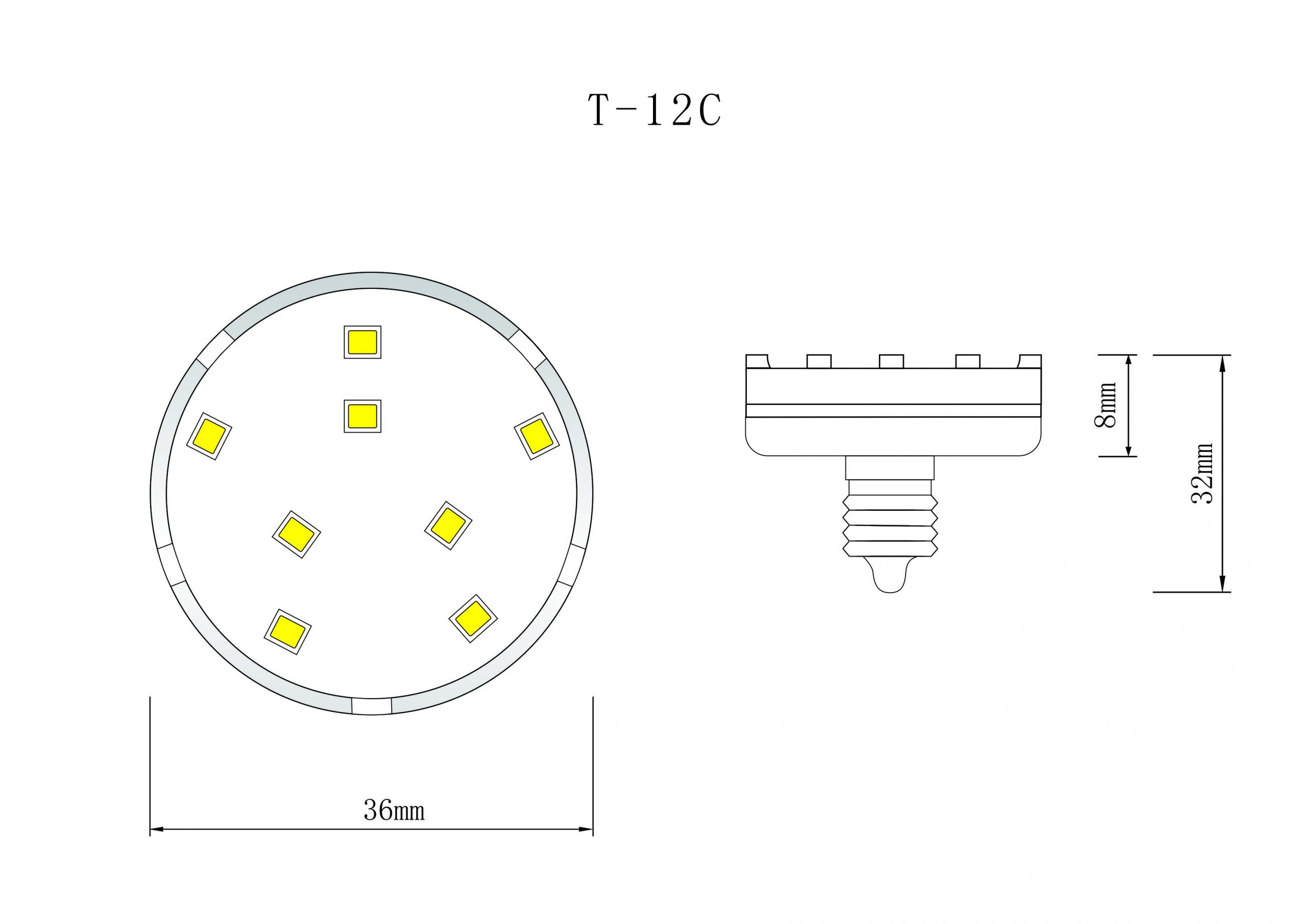 T-12C E14 Cabochon Lights
