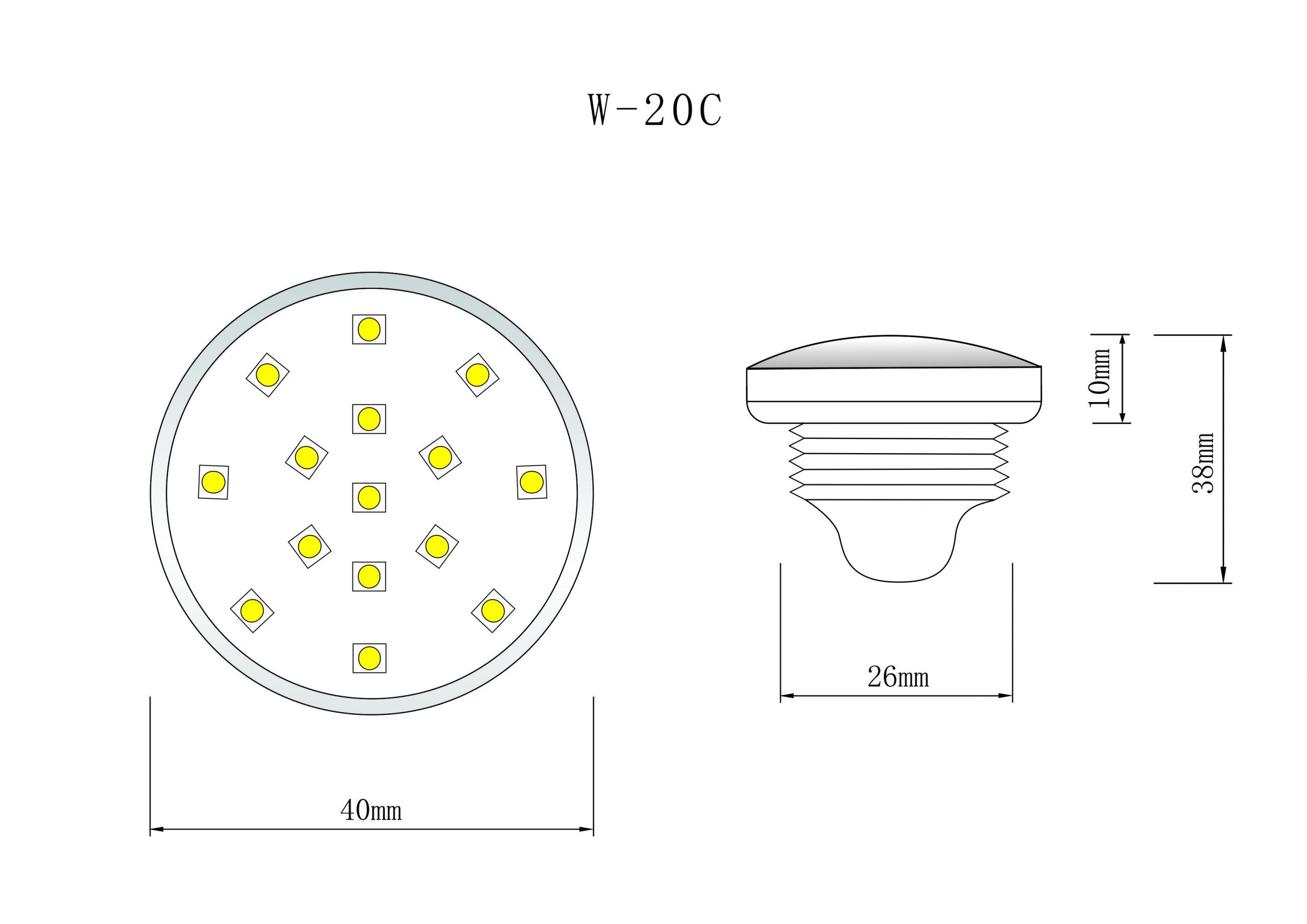 E27 Single Colour LED Bulb Funfair Lights