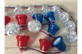 ¿Cómo reparar la carcasa de una luz de parque de atracciones que está rota?