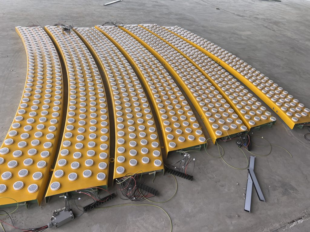 amusement equipment lights install