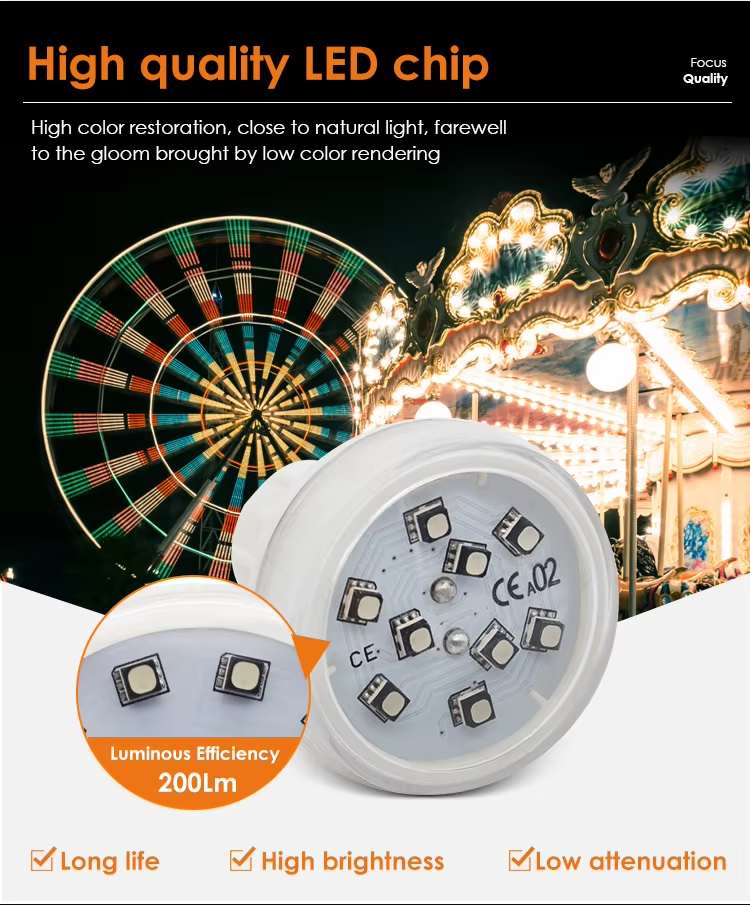 pre-programmed LED lights