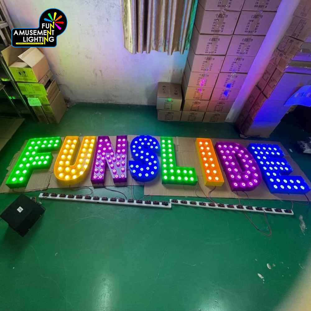 LED funfair lights letters