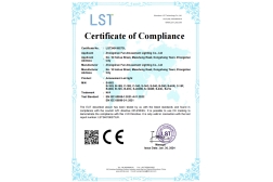 How do CE and RoHS standards affect amusement ride lighting products?