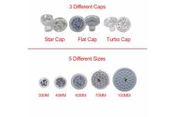 What is the difference between the star cover, flat cover and turbo cover of led funfair bulb?