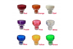 What specific colors are most effective for LED cabochon light bulbs in branding?