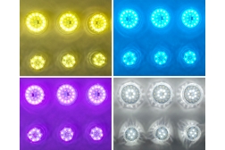 How do cabochon LED lights create classic jewel-like sparkle effect?