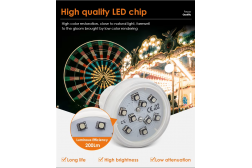 Why are pre-programmed LED lights a popular choice for Fairgrounds?