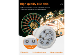 Why are pre-programmed LED lights a popular choice for Fairgrounds?