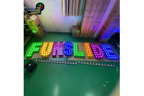 Are 60V or 240V funfair lights suitable for modern LED signs?
